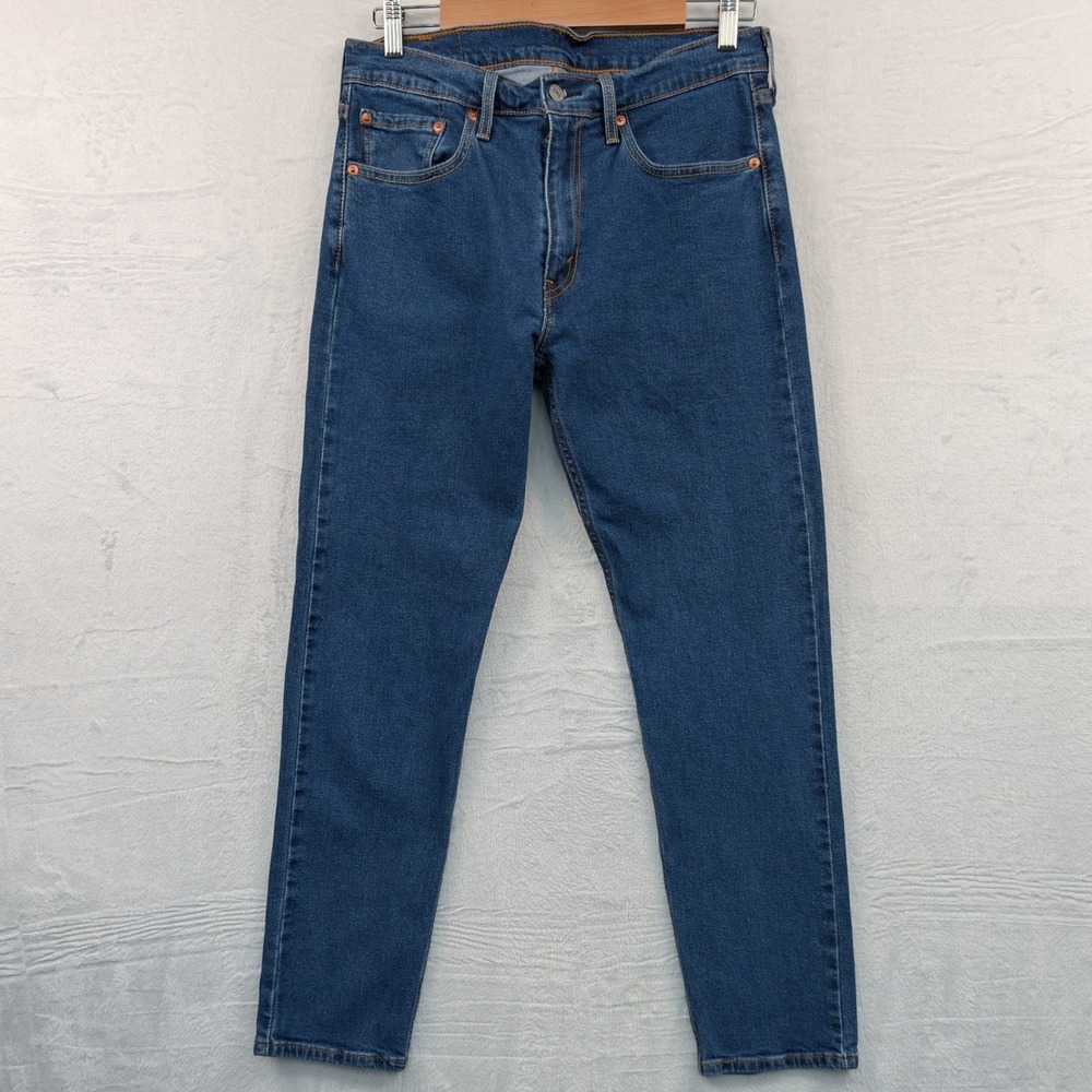Levi's 502 Jeans Men's 32x32 Dark Blue Regular Taper Relaxed Americana Workwear